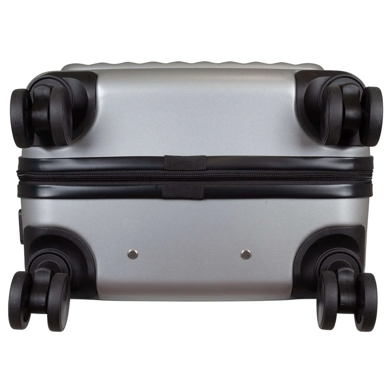 Handgepäck-Trolley 55cm mit 17-Zoll-Laptopfach - Farbe silber-grau