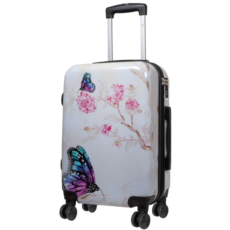 Motivkoffer Design Schmetterling – Reisekoffer mit Motiv – Hartschale ABS/Polycarbonat – S M L – leicht & robust