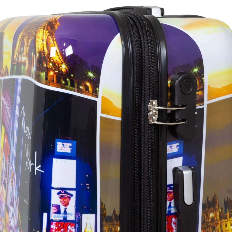 Motivkoffer Design Postkarten – Reisekoffer mit Motiv – Hartschale ABS/Polycarbonat – S M L – leicht & robust