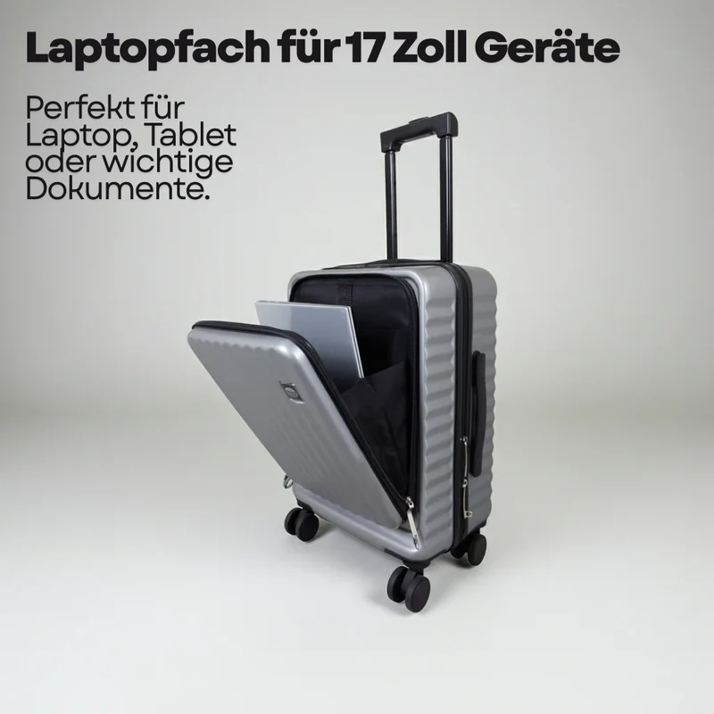 Businesstrolley Handgepäck 2 Farben silbergrau anthrazit
