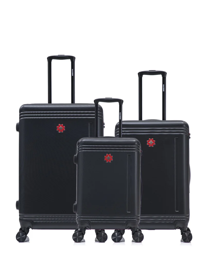 3er-Pack Hartschalenkoffer: Großer Koffer, mittelgroßer Koffer und Handgepäck GSTAAD