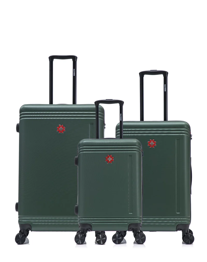 3er-Pack Hartschalenkoffer: Großer Koffer, mittelgroßer Koffer und Handgepäck GSTAAD