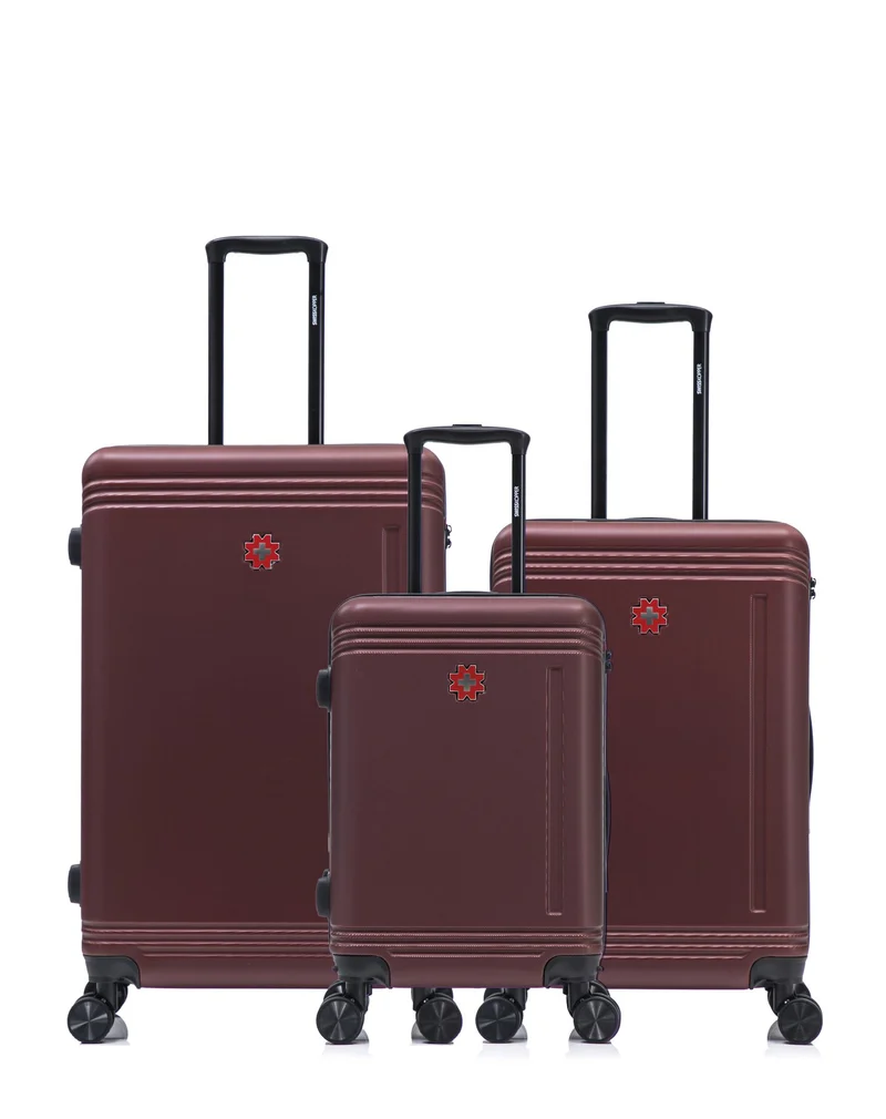 3er-Pack Hartschalenkoffer: Großer Koffer, mittelgroßer Koffer und Handgepäck GSTAAD