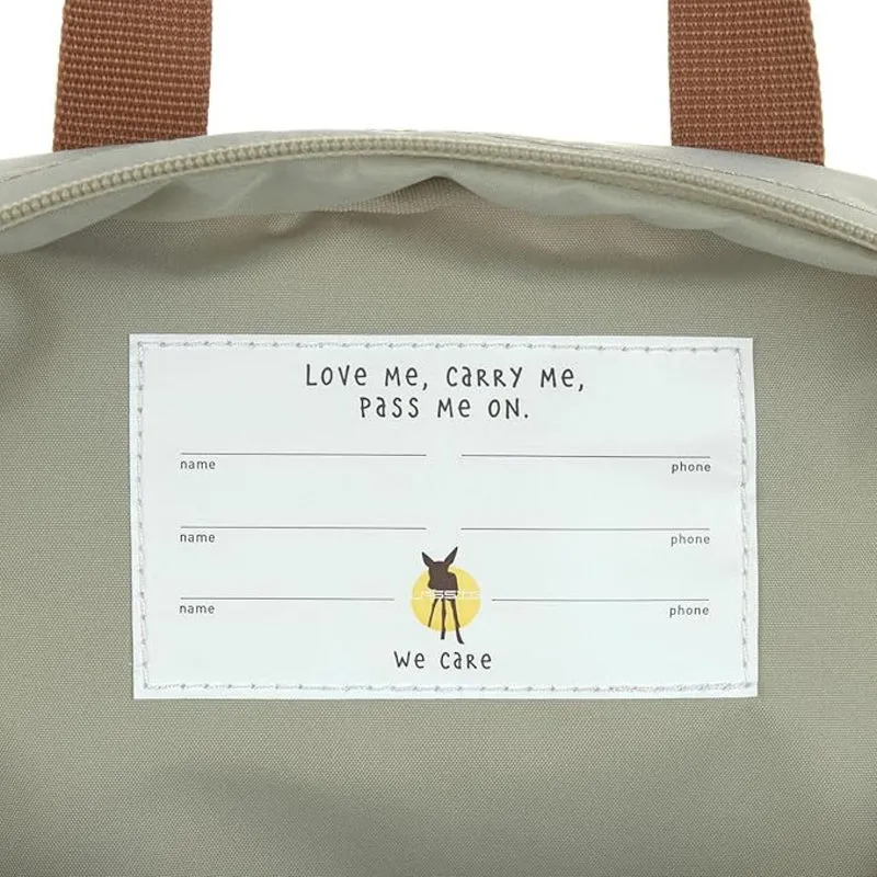 Lässig Mini Square Kinder Backpack 7L Little Gang light khaki