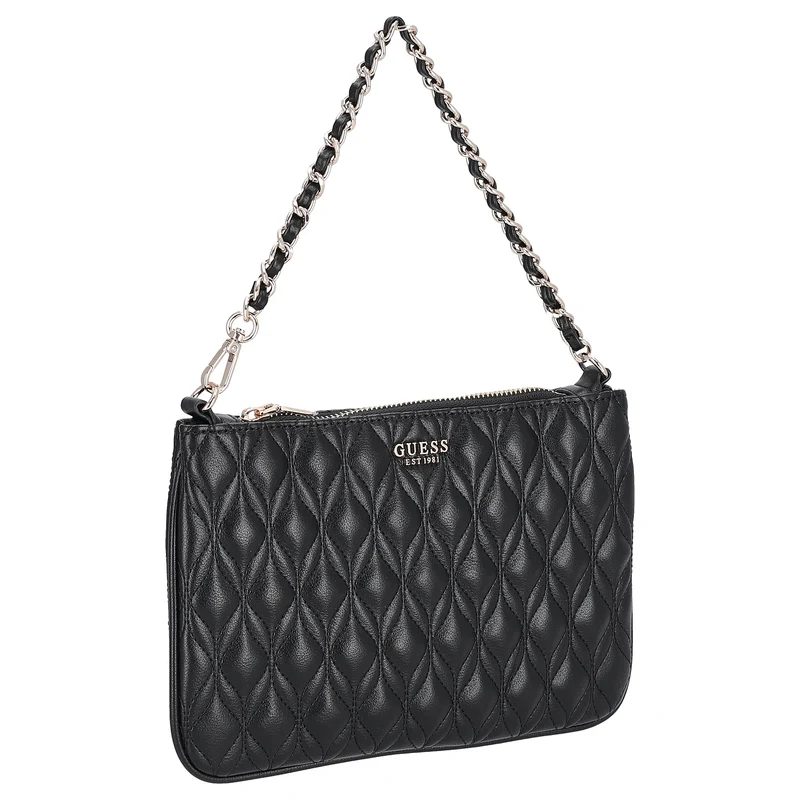 Guess Maxine Quilted Flat Pouch - Schultertasche 24 cm (black)