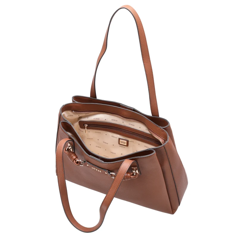 Guess Camelia 3 Comp Tote - Shopper 38 cm (cognac)