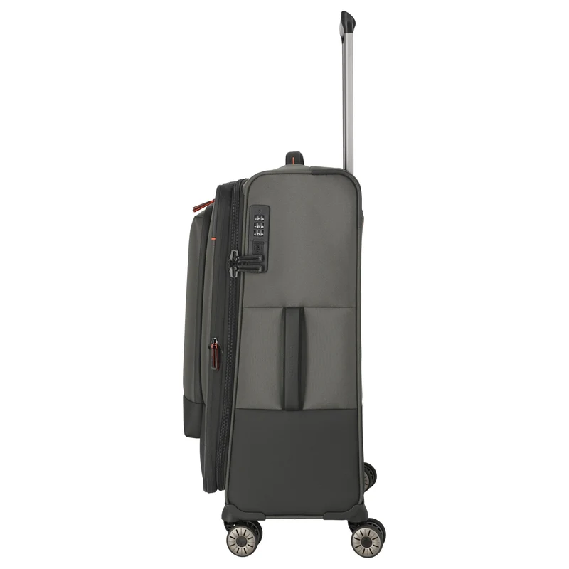 Travelite Crosslite - 4-Rollen-Trolley M 66 cm erw. (oliv)