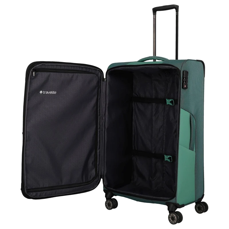 Travelite Viia - 4-Rollen-Trolley L 77 cm erw. (Eukalyptus)