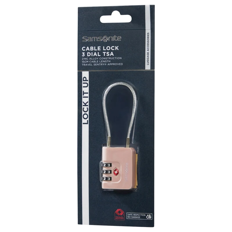 Samsonite TA Revolution Cablelock 3 Dial - Schloss (rose)