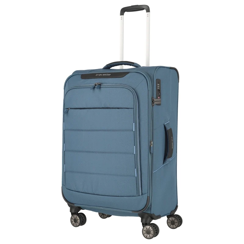 Travelite Skaii - 4-Rollen-Trolley M 67 cm erw. (panoramablau)