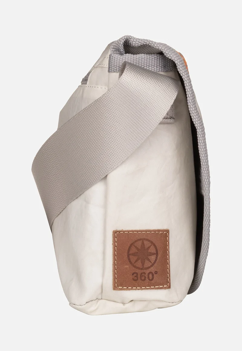 Perle Weiß/Streifen Blau/Zahl Hellgr - Messenger Bag