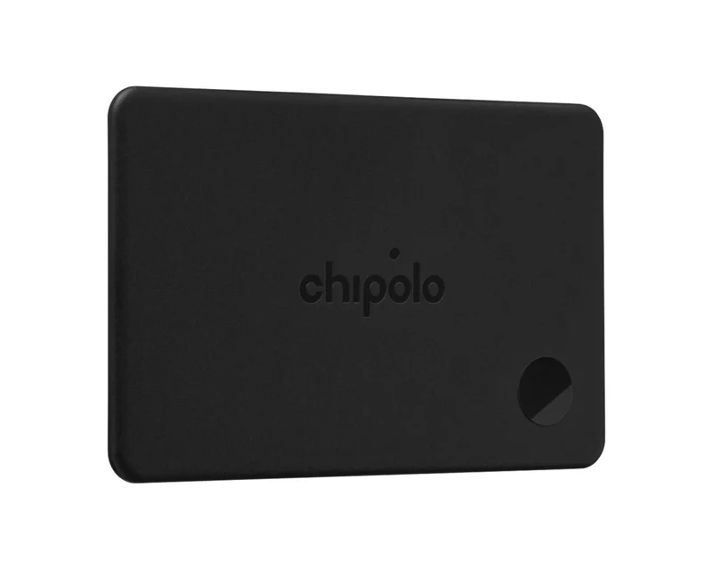 Chipolo CARD weltweit dünnste aufladbare Tracker Karte für Börsen/ Taschen charchoal black
