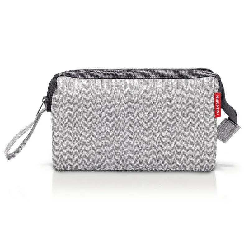 travelcosmetic herringbone grey