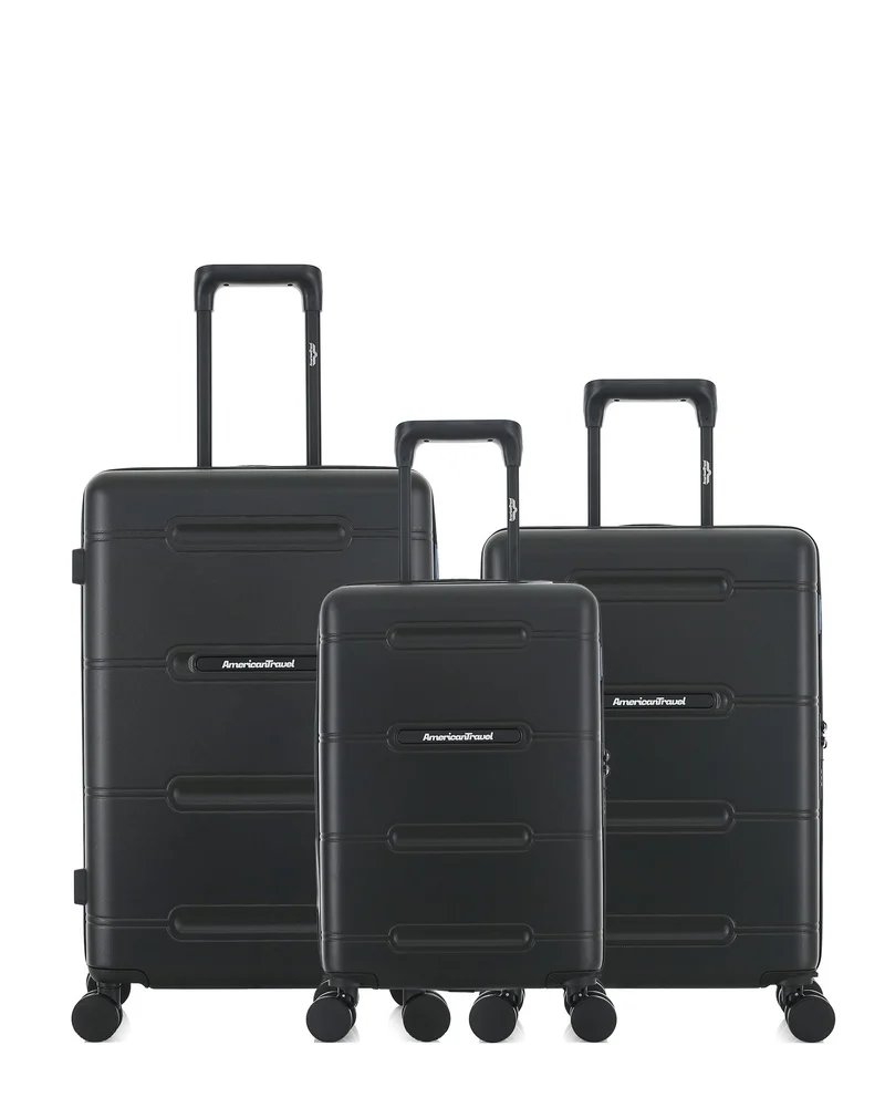 3er-Pack Hartschalenkoffer: Mittelgroßer Koffer, Handgepäck und Handgepäck XS CLEVELAND
