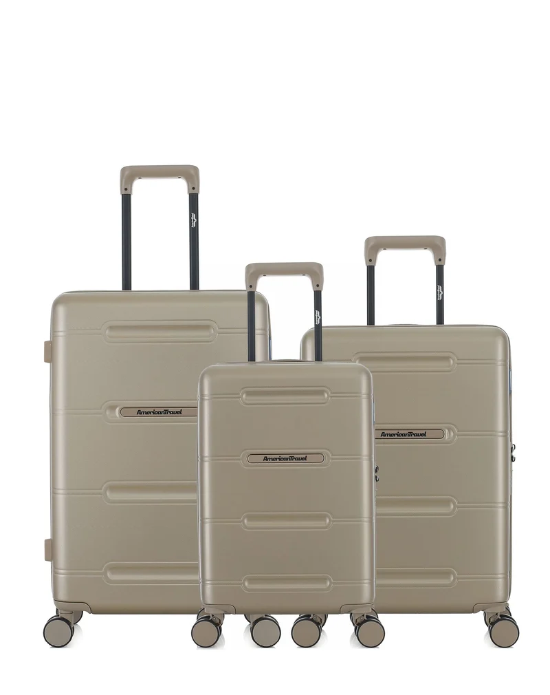 3er-Pack Hartschalenkoffer: Mittelgroßer Koffer, Handgepäck und Handgepäck XS CLEVELAND