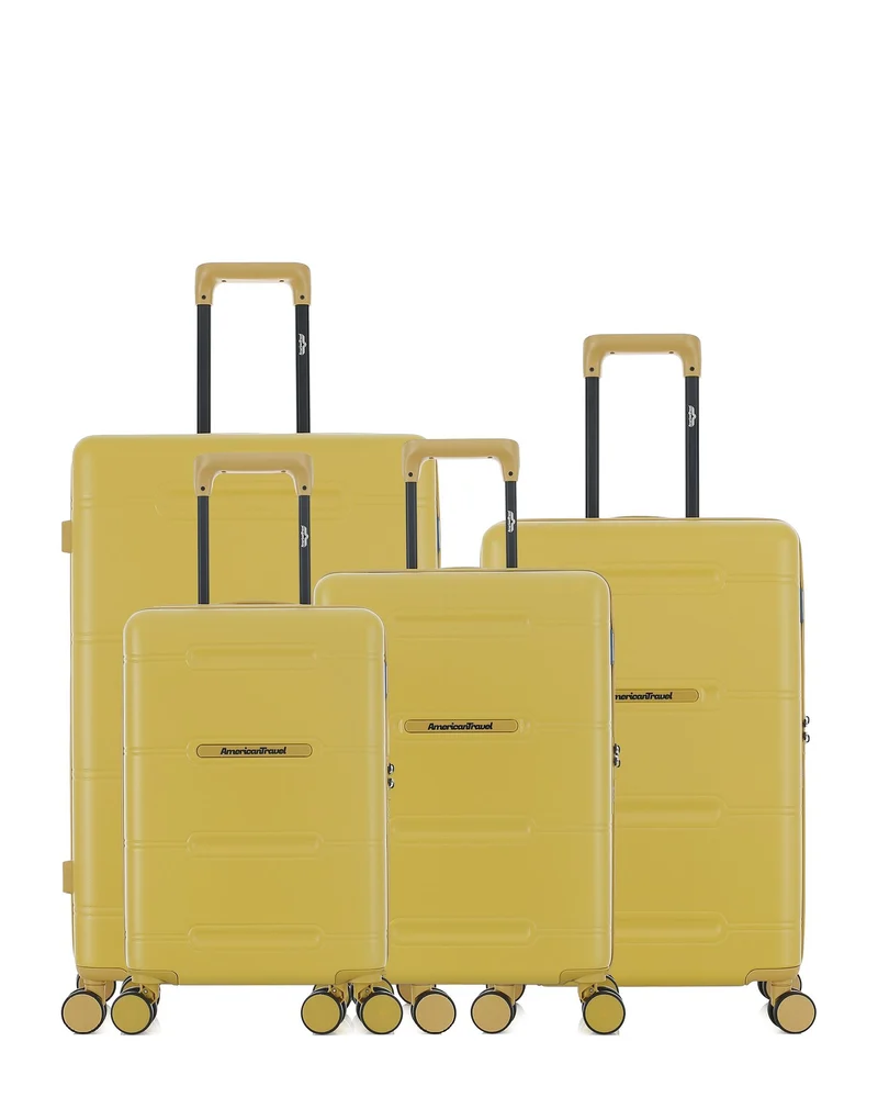 4er-Pack Hartschalenkoffer: Großer Koffer, mittelgroßer Koffer, Handgepäck und Handgepäck XS CLEVELAND