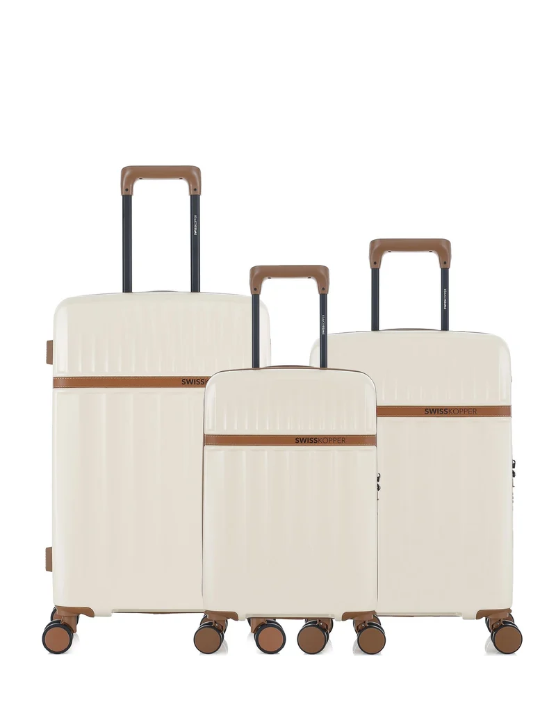 3er-Pack Hartschalenkoffer: Mittelgroßer Koffer, Handgepäck und Handgepäck XS ZERMATT