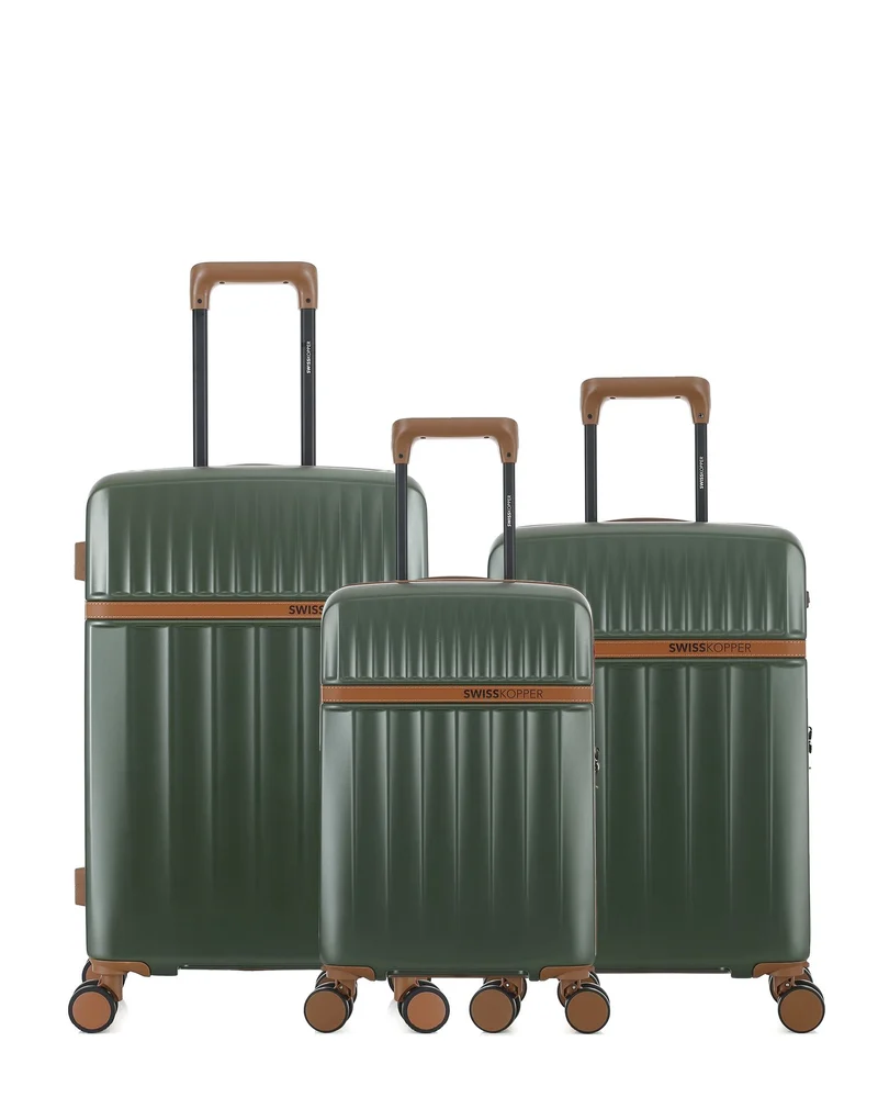3er-Pack Hartschalenkoffer: Mittelgroßer Koffer, Handgepäck und Handgepäck XS ZERMATT