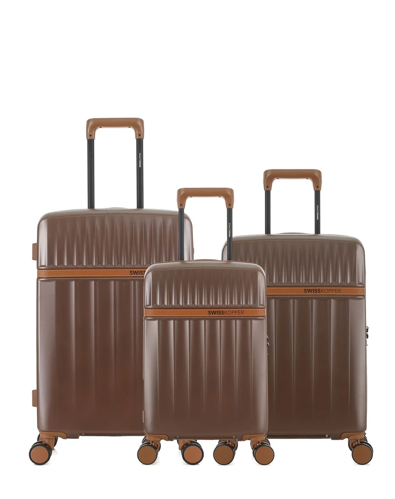 3er-Pack Hartschalenkoffer: Mittelgroßer Koffer, Handgepäck und Handgepäck XS ZERMATT