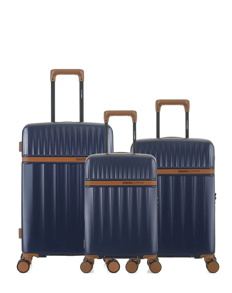 3er-Pack Hartschalenkoffer: Mittelgroßer Koffer, Handgepäck und Handgepäck XS ZERMATT