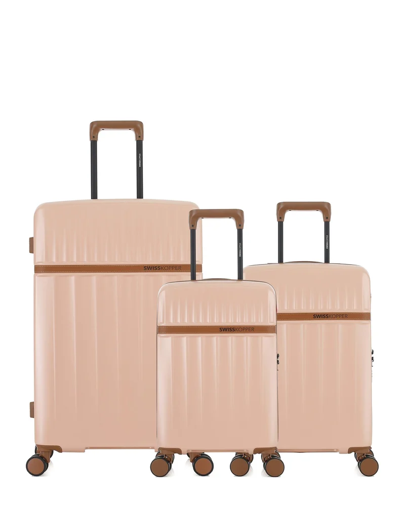 3er-Pack Hartschalenkoffer: Großer Koffer, Handgepäck und Handgepäck XS ZERMATT