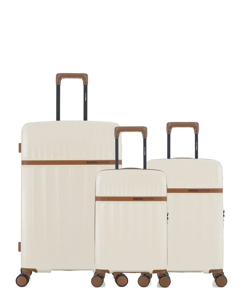 3er-Pack Hartschalenkoffer: Großer Koffer, Handgepäck und Handgepäck XS ZERMATT
