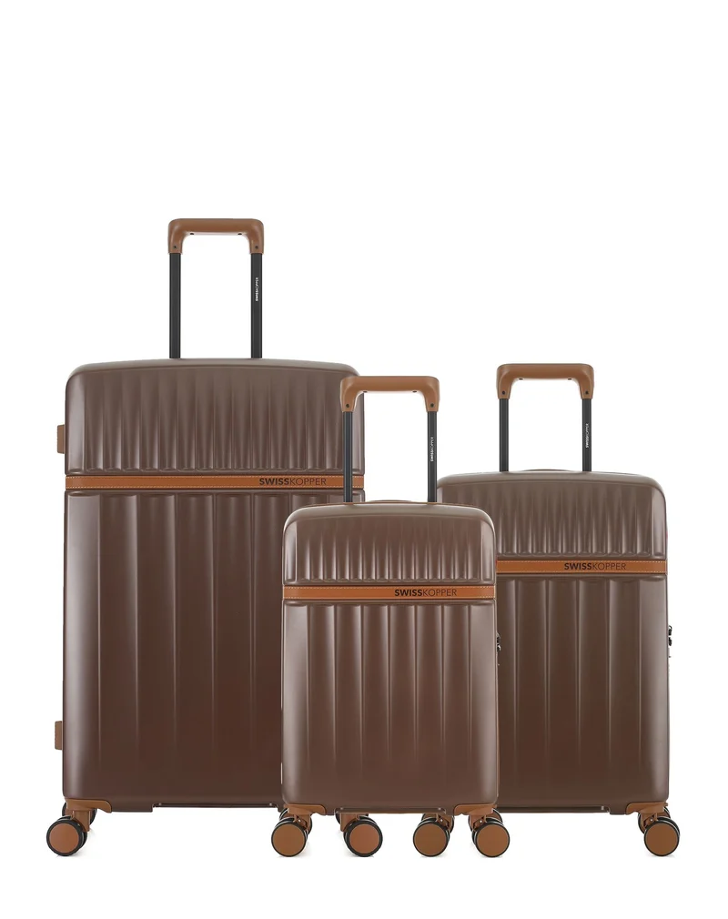 3er-Pack Hartschalenkoffer: Großer Koffer, Handgepäck und Handgepäck XS ZERMATT