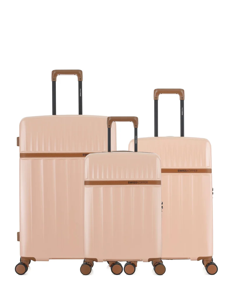 3er-Pack Hartschalenkoffer: Großer Koffer, mittelgroßer Koffer und Handgepäck ZERMATT