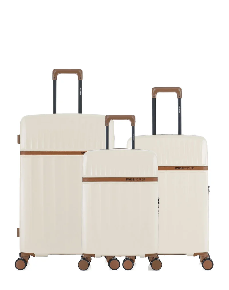 3er-Pack Hartschalenkoffer: Großer Koffer, mittelgroßer Koffer und Handgepäck ZERMATT