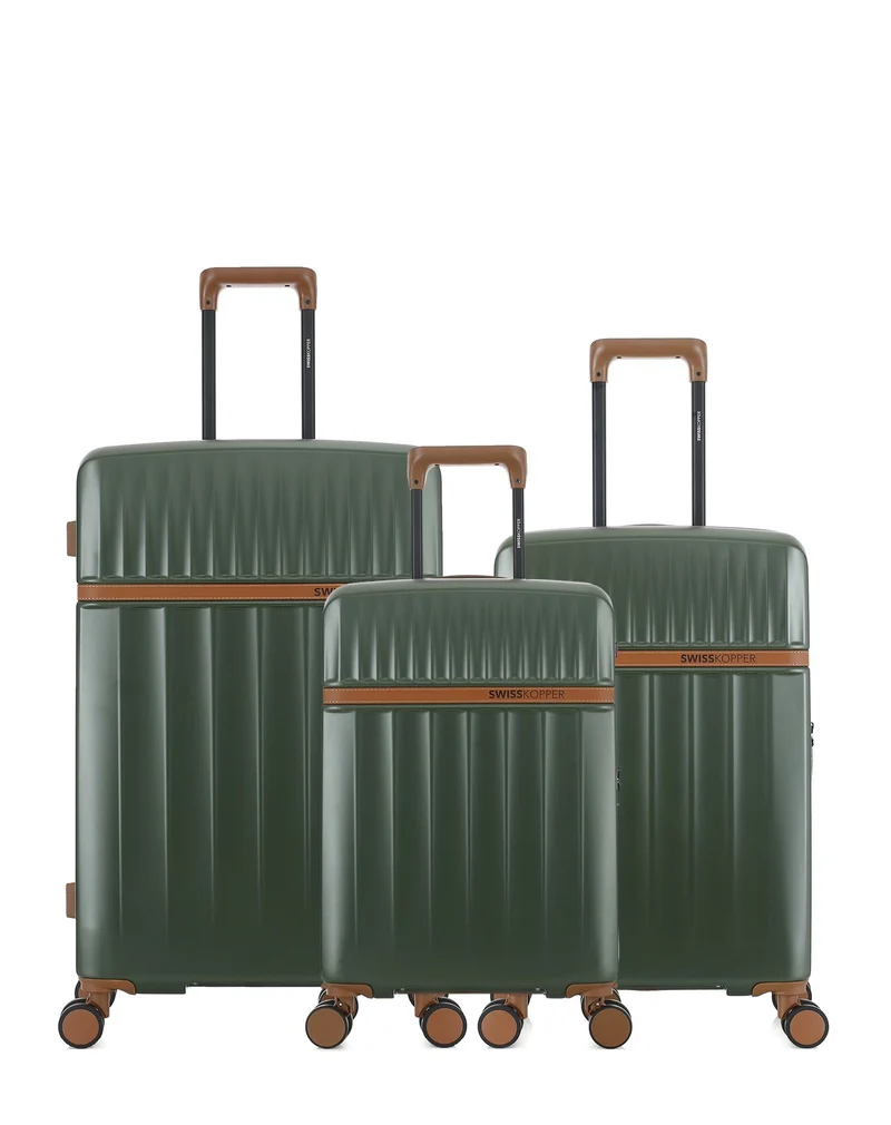 3er-Pack Hartschalenkoffer: Großer Koffer, mittelgroßer Koffer und Handgepäck ZERMATT