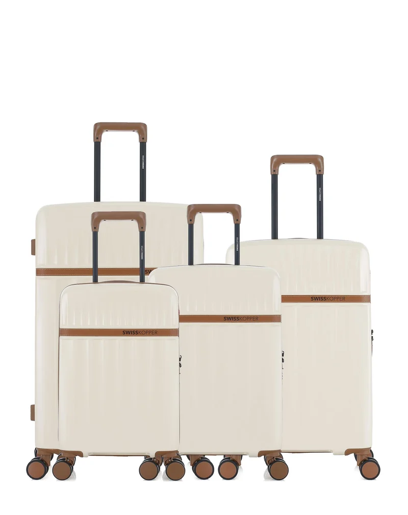 4er-Pack Hartschalenkoffer: Großer Koffer, mittelgroßer Koffer, Handgepäck und Handgepäck XS ZERMATT