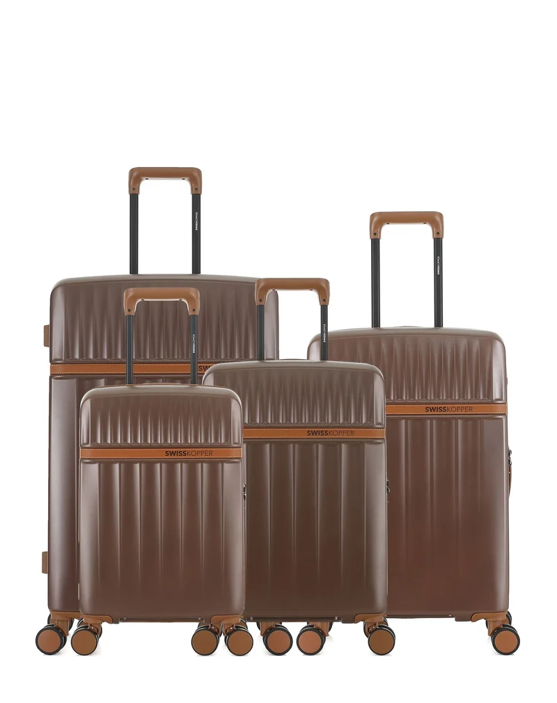 4er-Pack Hartschalenkoffer: Großer Koffer, mittelgroßer Koffer, Handgepäck und Handgepäck XS ZERMATT