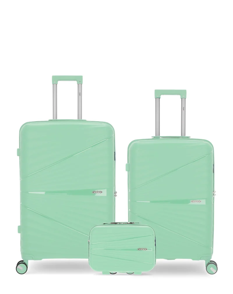 OBAGO – 3er-Pack – Großer Koffer, mittelgroßer Koffer und großer Kosmetikkoffer VELA