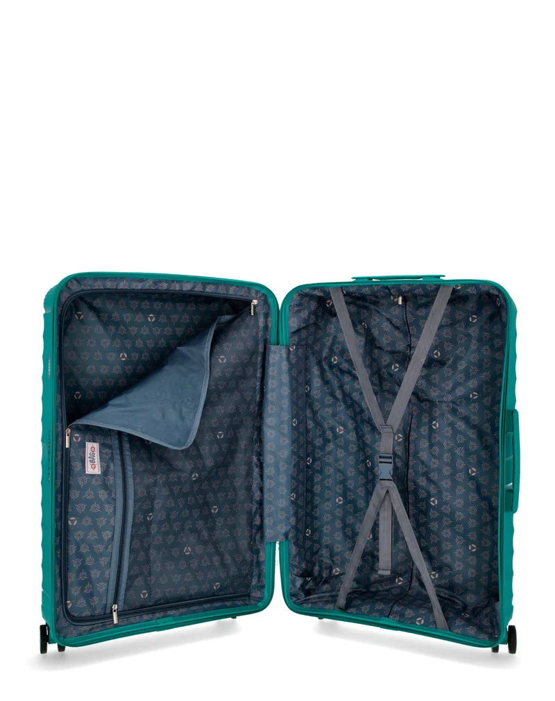 OBAGO – 4er-Pack – Großer Koffer, mittelgroßer Koffer, Handgepäck und großer Kosmetikkoffer VELA