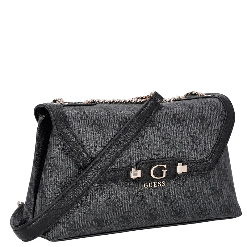 Guess Lindsey XBody Flap - Umhängetasche 27 cm (coal logo)