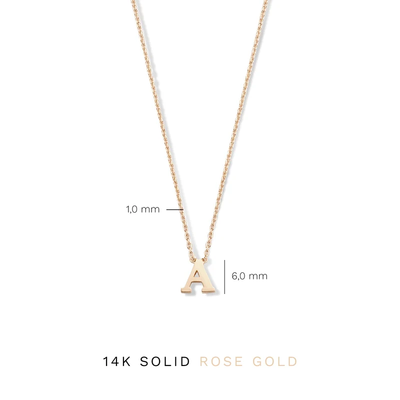 Isabel Bernard La Concorde Chloé 14 Karat | Roségold Initiale Halskette IB340062-A