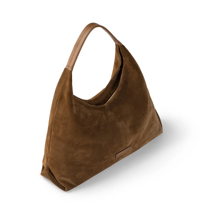 Isabel Bernard Honoré Grace braune Wildleder-Schultertasche IB25093-130