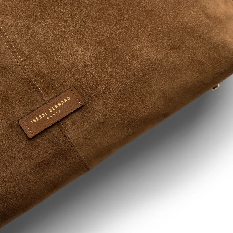 Isabel Bernard Honoré Grace braune Wildleder-Schultertasche IB25093-130