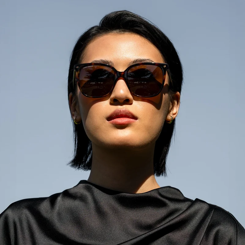 Isabel Bernard La Villette Raison Braun Tortoise Quadratisch Sonnenbrille IB400007-14-14
