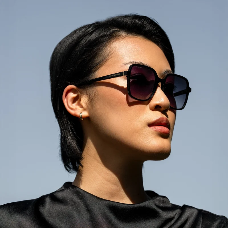 Isabel Bernard La Villette Rene Schwarz Quadratisch Sonnenbrille IB400000-01-01