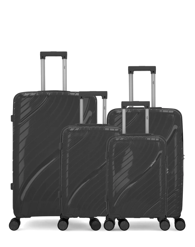 OBAGO – 4er-Pack – Großer Koffer, mittelgroßer Koffer, Handgepäck und Handgepäck XS LYRA