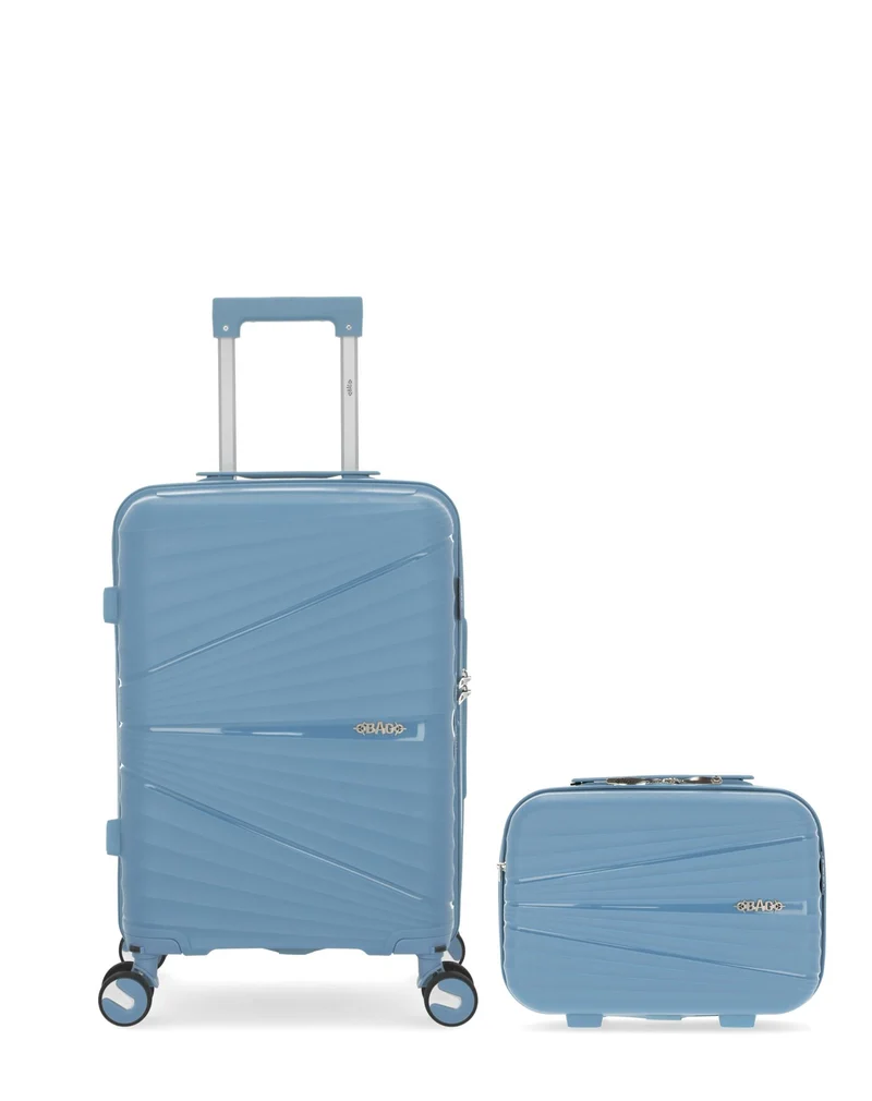OBAGO – 2er-Pack – Handgepäck und großer Kosmetikkoffer VELA
