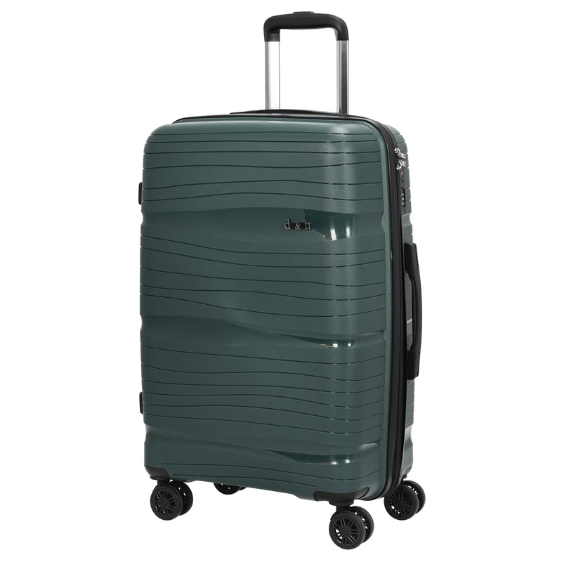 D&N Travel Line 4300 - 4-Rollen-Trolley M 66 cm (dunkelgrün)
