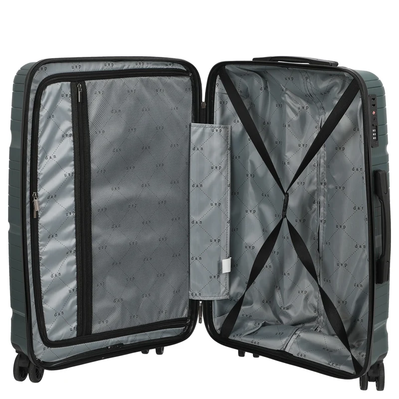 D&N Travel Line 4300 - 4-Rollen-Trolley M 66 cm (dunkelgrün)
