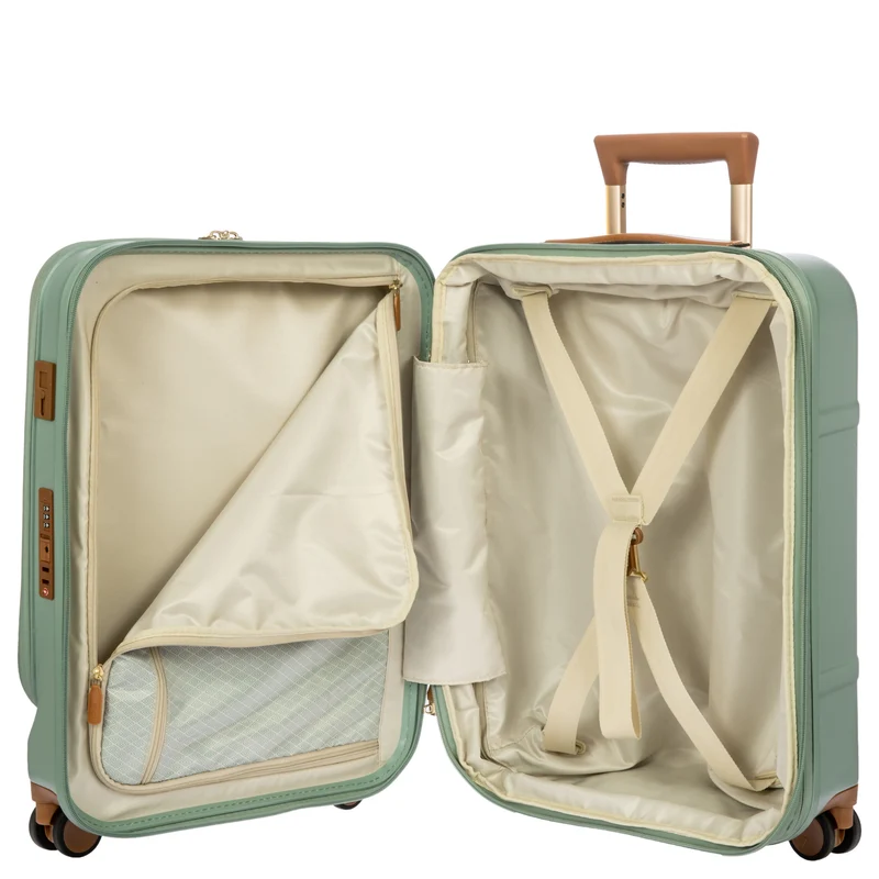 Brics Bellagio - 4-Rollen-Kabinentrolley mit Vortasche S 55 cm erw. USB (eucalyptus)