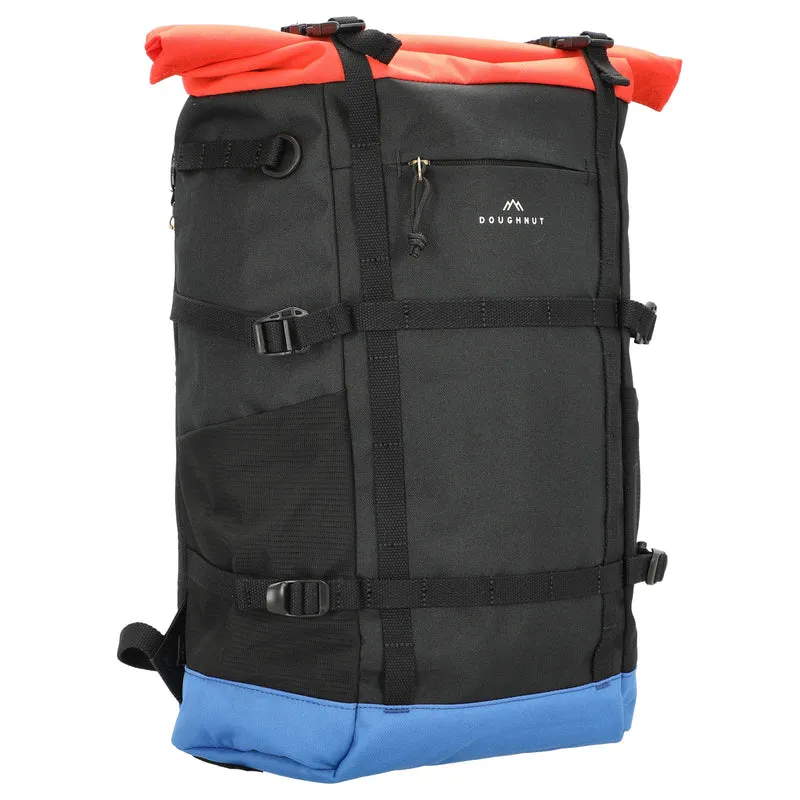 Doughnut Paratrooper Reborn - Rolltop Rucksack 14" 67 cm (black x grapefruit)