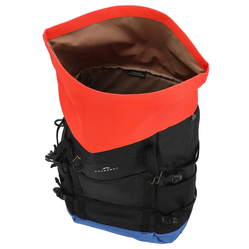 Doughnut Paratrooper Reborn - Rolltop Rucksack 14" 67 cm (black x grapefruit)