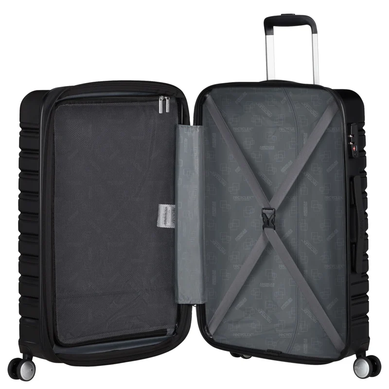 American Tourister Flashline - 4-Rollen-Trolley 67 cm erw. (schwarz)
