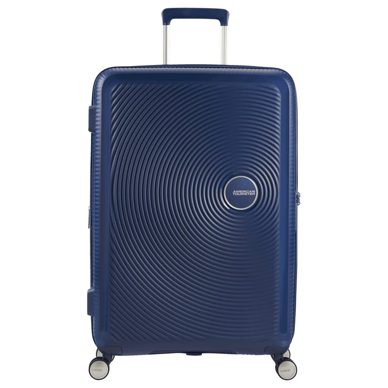 American Tourister Soundbox - 4-Rollen-Trolley 67 cm erw. (blau)