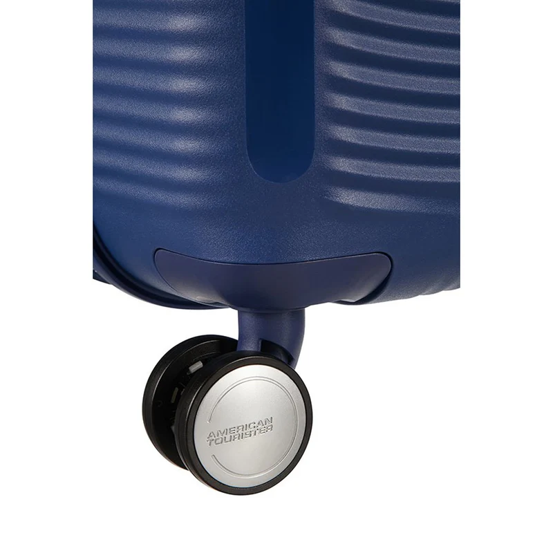 American Tourister Soundbox - 4-Rollen-Trolley 67 cm erw. (blau)